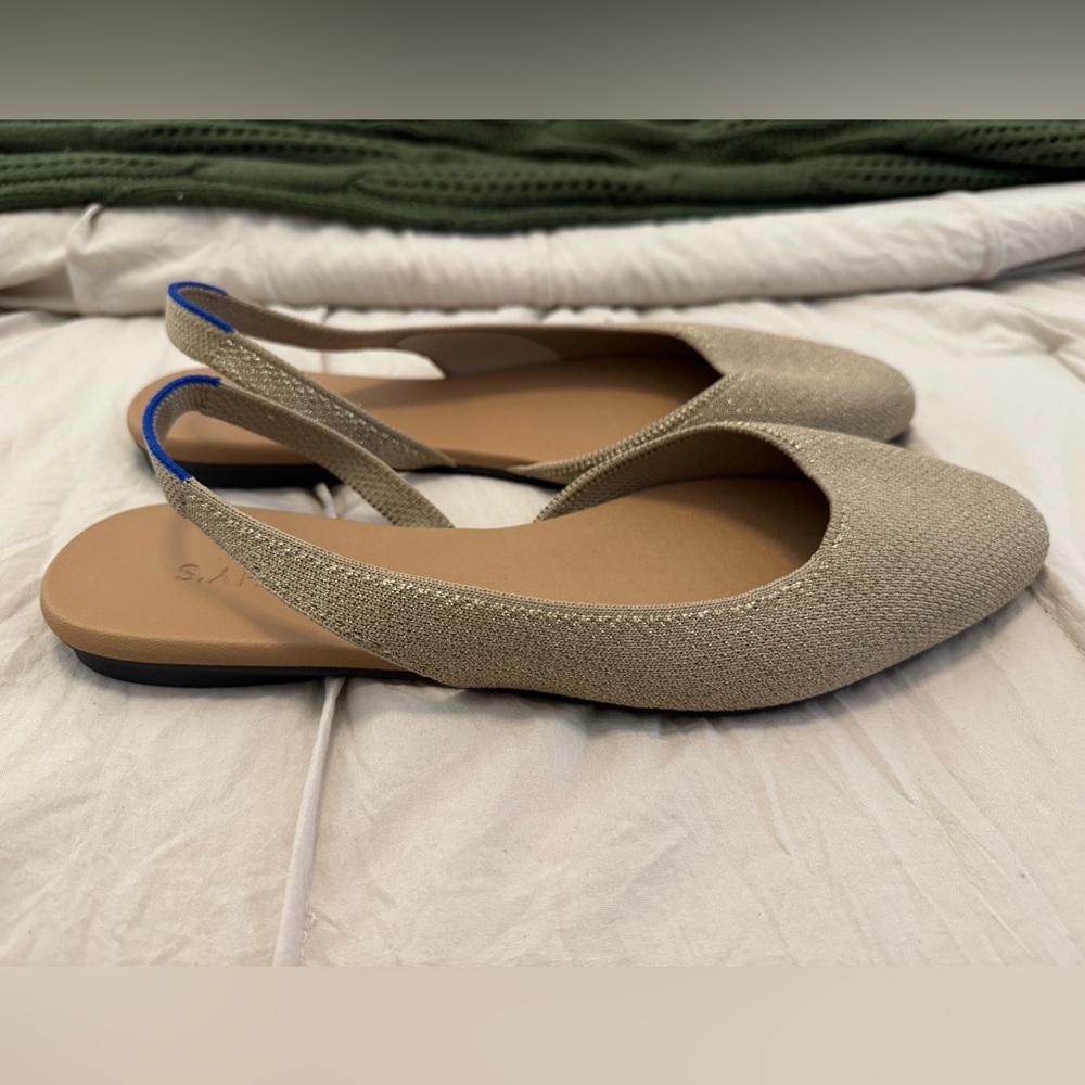 Rothy's Tan Slingback Flats